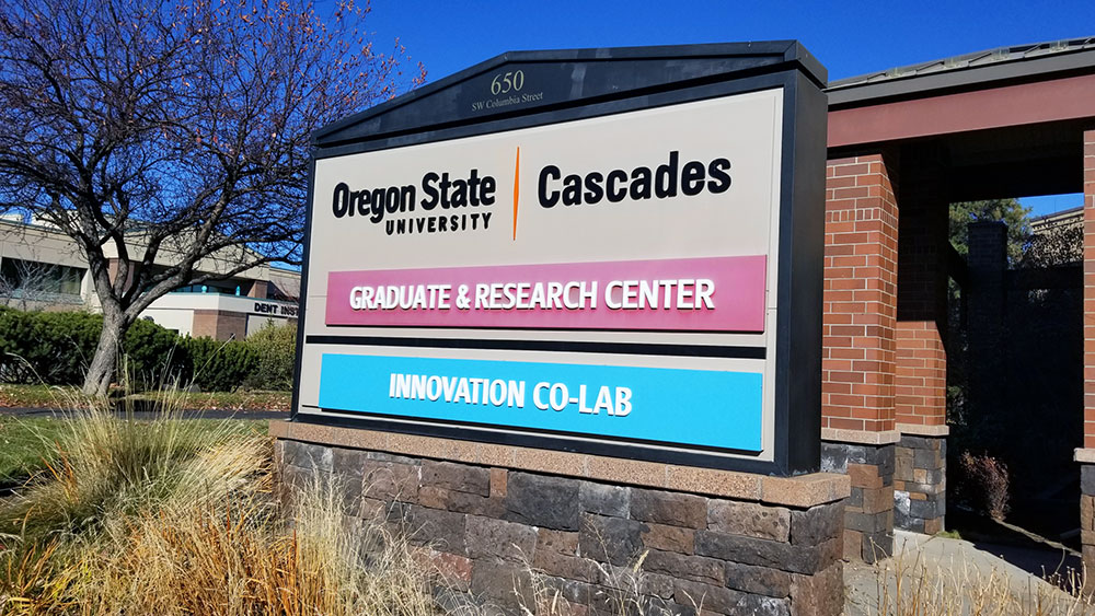 OSU-Cascades Innovation Co-lab Sign