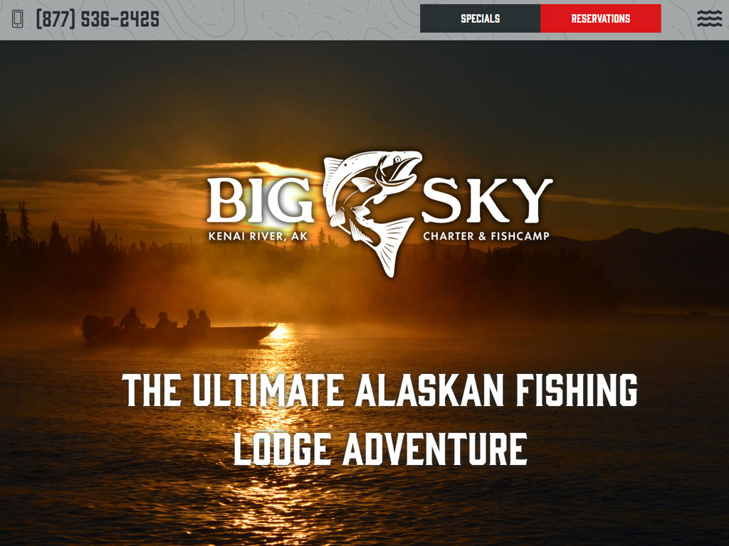 Big Sky Charter Fishcamp Website Thumbnail