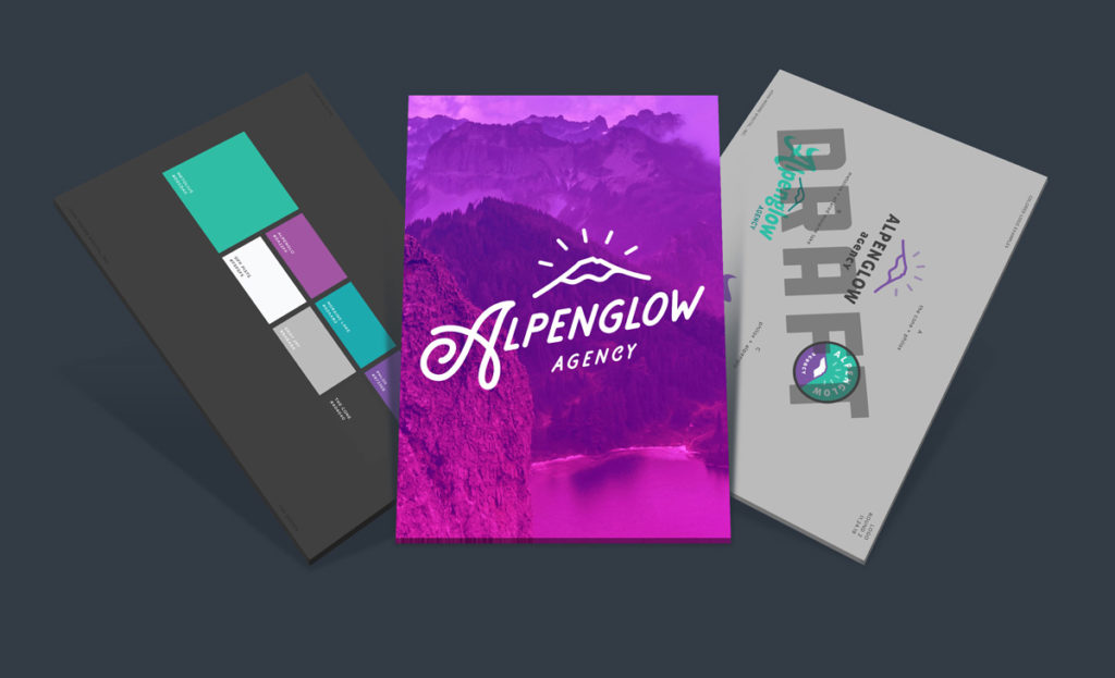 Alpenglow Agency Branding Mockups