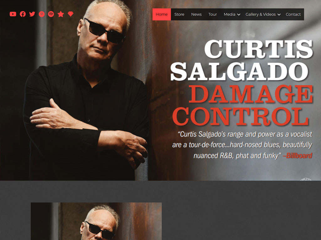 Curtis Salgado Website Development Thumbnail