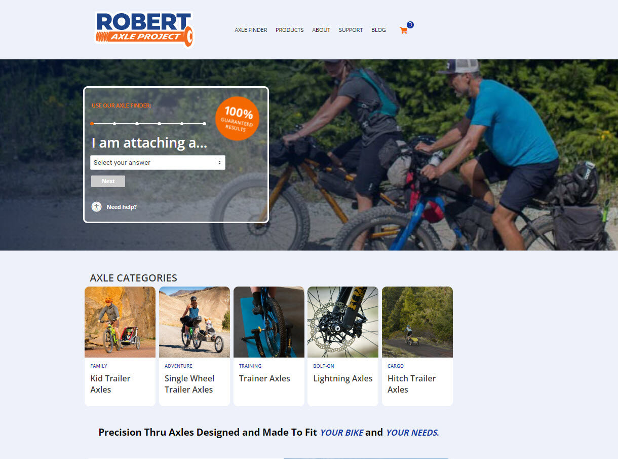 Screenshot of Robert Axle Project's homepage