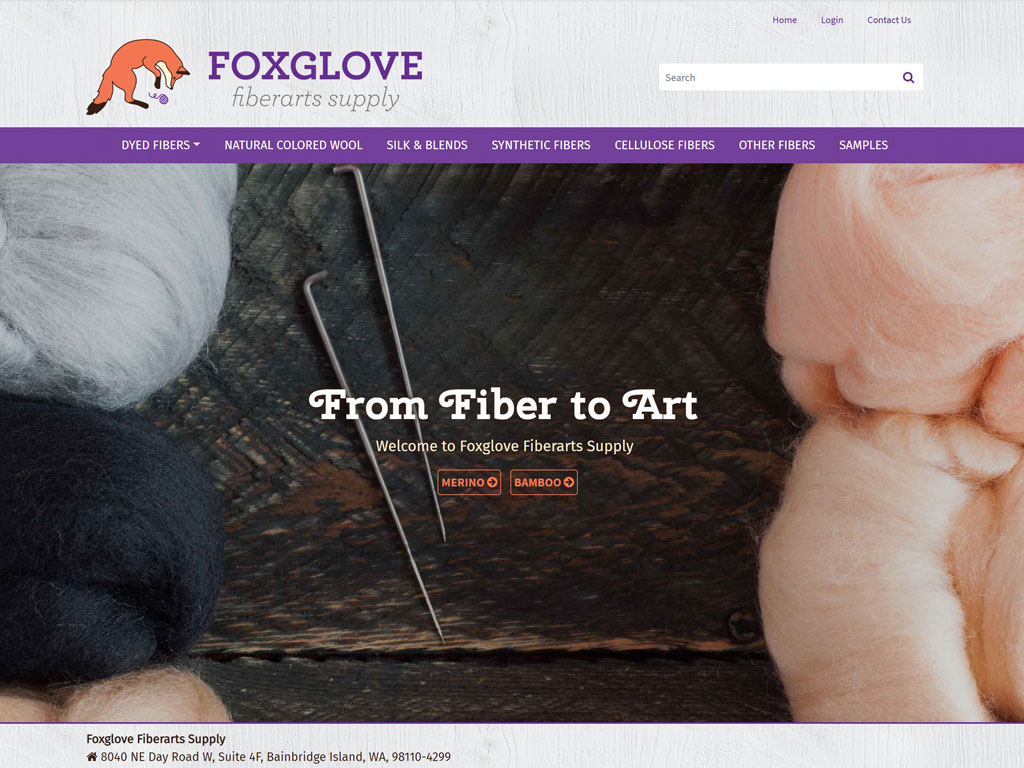 Foxglove Fiberarts Supply Website Thumbnail