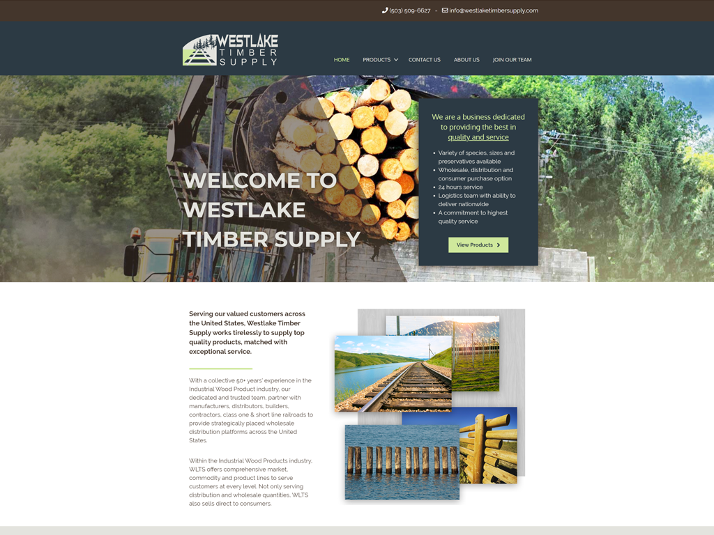Westlake Timber Supply Website Thumbnail