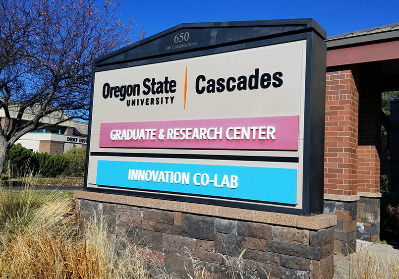OSU-Cascades Innovation Co-lab Sign