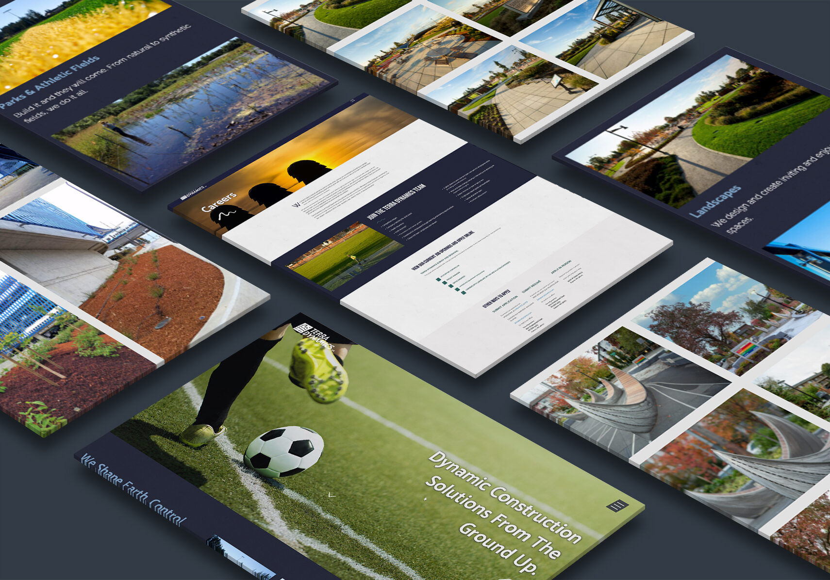 Website showcase mockup: Terra Dynamics